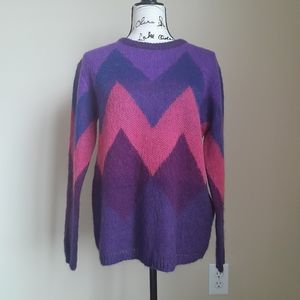 Gemelli sweater mohair blend zig zag pullover womens S